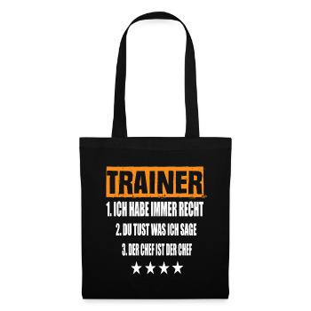 Trainer - Stoffbeutel - Schwarz - Vorne
