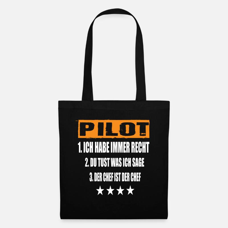Pilot - Stoffbeutel - Schwarz