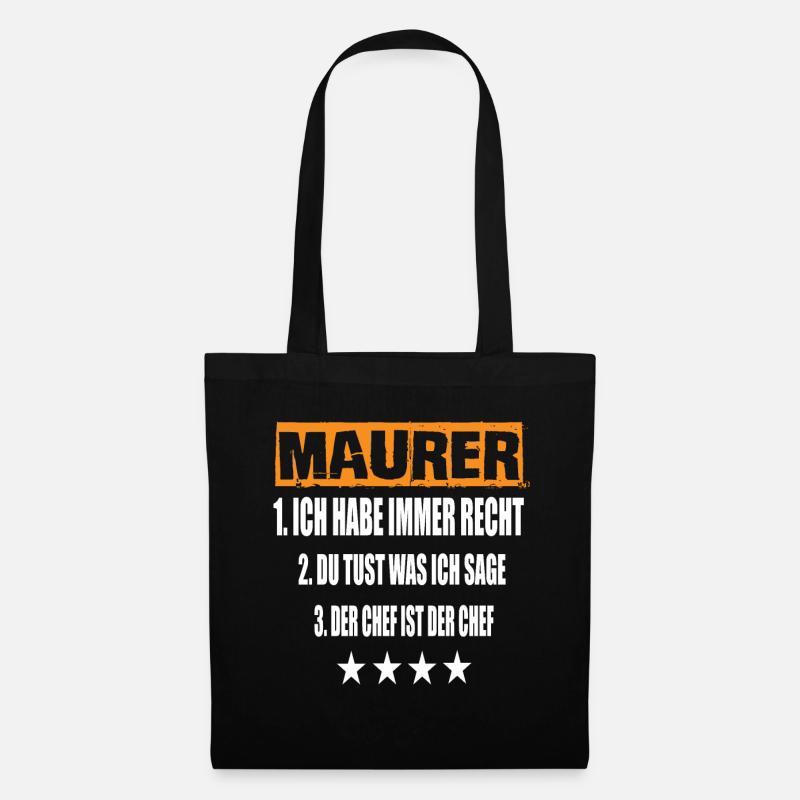 Maurer - Stoffbeutel - Schwarz