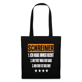 Charpentier - Sac en tissu - noir - Devant