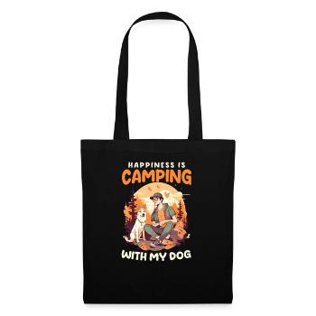 Funny Camping Camping With My Dog - Tote Bag - black - Front