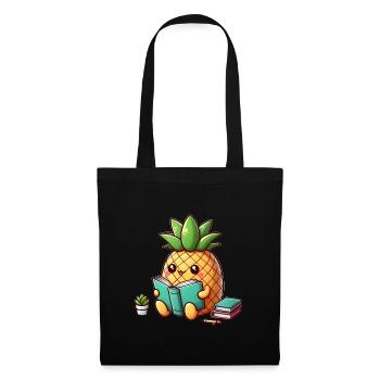 Reading pineapple - Tote Bag - black - Front