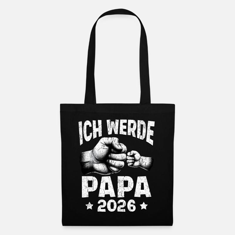 Ich werde Papa 2026 - Stoffbeutel - Schwarz