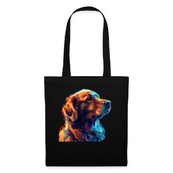 Red and Blue Golden Retriever Fierce - Tote Bag - black - Front