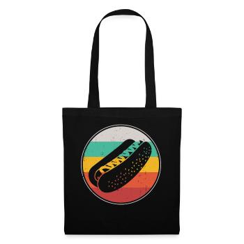 Hot Dog Adulte Vintage Rétro - Sac en tissu - noir - Devant