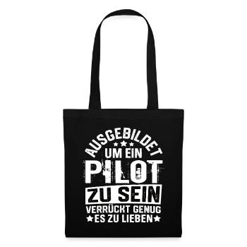 Pilot Airplane Pilots Flying Aviator Flying - Tote Bag - black - Front