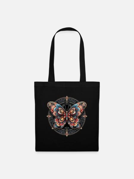 Ornate Butterfly - Stoffbeutel - Schwarz
