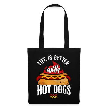 La vie adulte du hot-dog est meilleure avec - Sac en tissu - noir - Devant