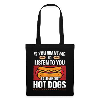 Hot Dog Adult If You Want Me To - Stoffbeutel - Schwarz - Vorne