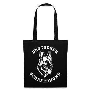 Chien de berger - Sac en tissu - noir - Devant