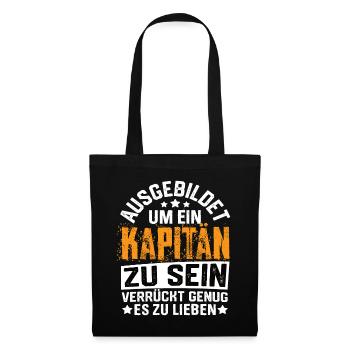 Capitaine Voiliers Bateau Skipper Disant - Sac en tissu - noir - Devant