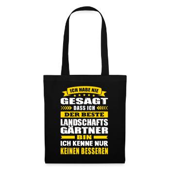 Der Beste Landschaftsgärtner Azubi Geselle Meister - Stoffbeutel - Schwarz - Vorne