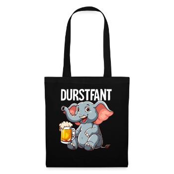 Durstfant Elefant Bier - Stoffbeutel - Schwarz - Vorne