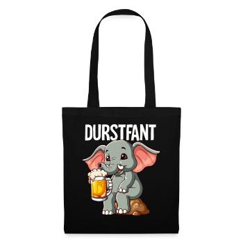 Durstfant Elefant Bier - Stoffbeutel - Schwarz - Vorne