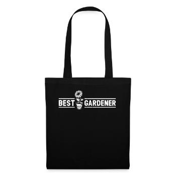 Jardinier paysagiste jardinier amateur - Best Gardene - Sac en tissu - noir - Devant