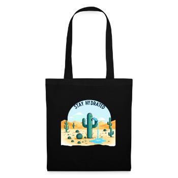 Hydrating cactus in the desert - Tote Bag - black - Front