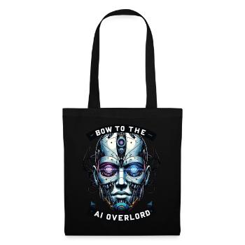 Bow to the AI Overlord - Cyborg Design. - Tote Bag - black - Front