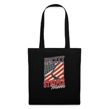 4th Of July Hockey Hockey Stripes Forever - Tote Bag - black - Front
