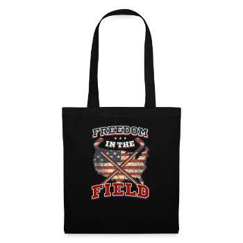 4 juillet Hockey Liberté sur le terrain - Sac en tissu - noir - Devant