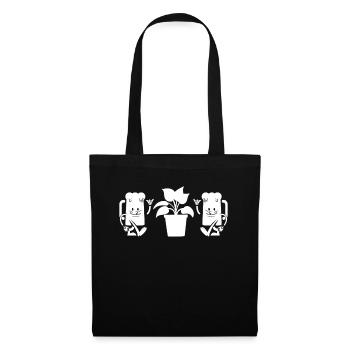 Hobby Jardinier Amateur de plantes Paysagiste Drôle de jardin - Sac en tissu - noir - Devant