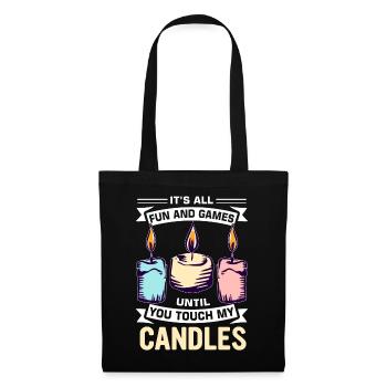 Drôle de fabricant de bougies Candle Maker Saying - Sac en tissu - noir - Devant