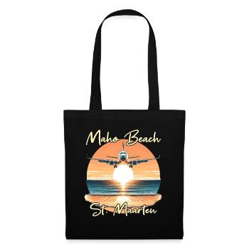 Airplane show over Maho Beach - Tote Bag - black - Front