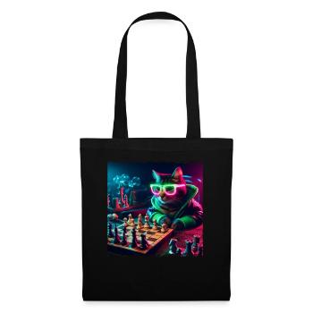 Chess Club Cat - Tote Bag - black - Front