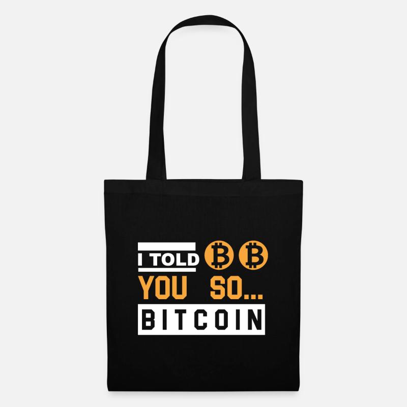 Bitcoin Blockchain hodl crypto cryptocurrency - Stoffbeutel - Schwarz