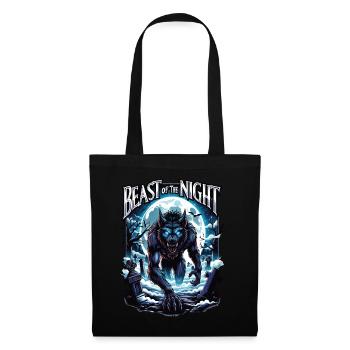 Beast of the Night - Werewolf Design. Spooky, cool - Tote Bag - black - Front
