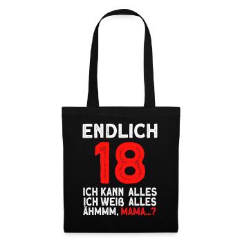 Finally 18 I can do everything, I know everything - Tote Bag - black - Front