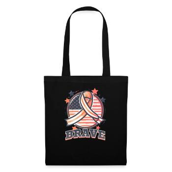 Cancer de l’utérus courageux - Sac en tissu - noir - Devant