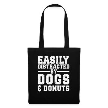 Easily Distracted By Dogs & Hiking - Tote Bag - black - Front