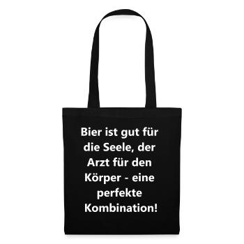 Cadeau corps et âme - Sac en tissu - noir - Devant