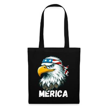 America Eagles USA Independence Day 4th of July Stars - Tote Bag - black - Front