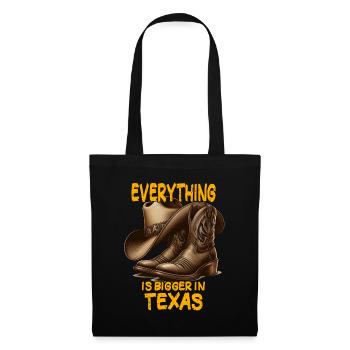 Grandes chaussures de cow-boy et chapeau - Sac en tissu - noir - Devant