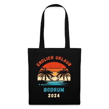 Bodrum Urlaub 2024 Türkei Idee - Stoffbeutel - Schwarz - Vorne