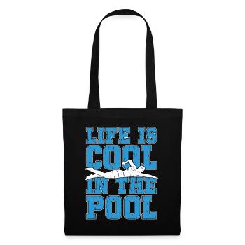La vie de nageur est cool dans l’entraîneur de natation de la piscine - Sac en tissu - noir - Devant