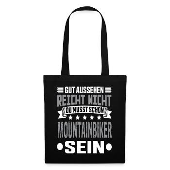 Mountain bike Bike Mountain biker Mountain biking - Tote Bag - black - Front