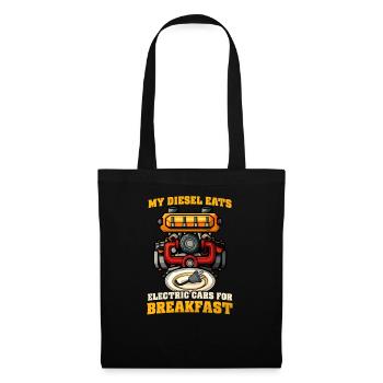 Diesel Car Lover Diesel Eats Electric for Breakfas - Tote Bag - black - Front