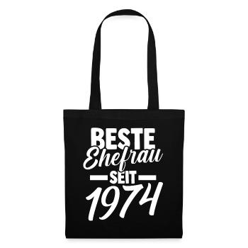 Meilleure épouse de la Saint-Valentin depuis 1974 - Sac en tissu - noir - Devant