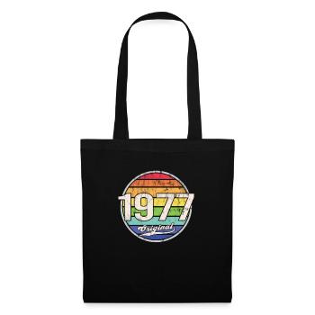 1977 Anniversaire Année Original - Sac en tissu - noir - Devant