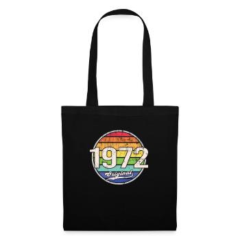 1972 Geburtstag Year Original - Stoffbeutel - Schwarz - Vorne