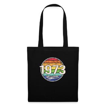 1973 Geburtstag Year Original - Stoffbeutel - Schwarz - Vorne