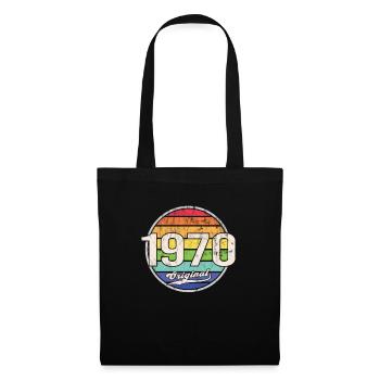 1970 Anniversaire Année Original - Sac en tissu - noir - Devant