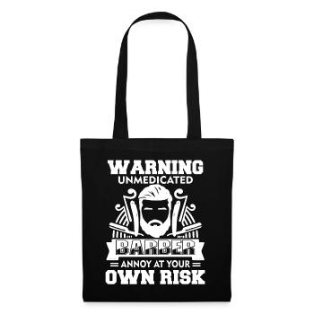 Barber Unmedicated Barber Annoy At Your Own Risk - Tote Bag - black - Front