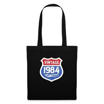 1984 Anniversaire Route Vintage Original - Sac en tissu - noir - Devant