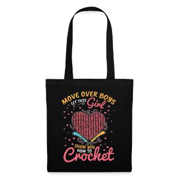 Déplacez-vous les garçons, laissez cette fille vous montrer comment Croch - Sac en tissu - noir - Devant