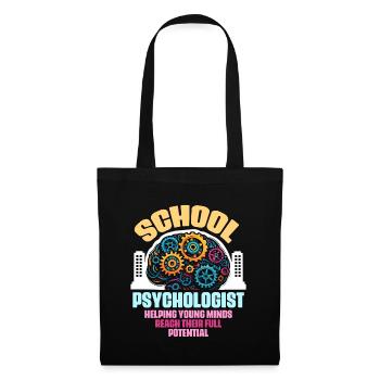 Psychologue scolaire Aider les jeunes esprits Counseling - Sac en tissu - noir - Devant