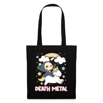 Goth Rock Satan Einhorn Festivals Death Metal - Stoffbeutel - Schwarz - Vorne