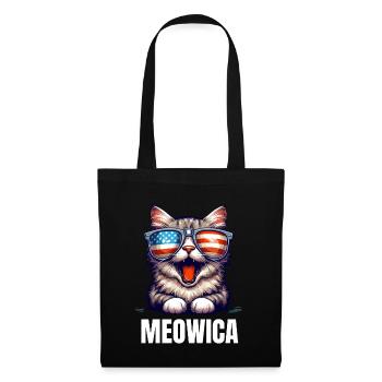 America Cat Independence Day 4th of July USA Kitty - Tote Bag - black - Front